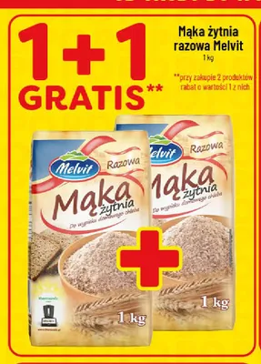 Mąka żytnia razowa Melvit promocja w POLOmarket