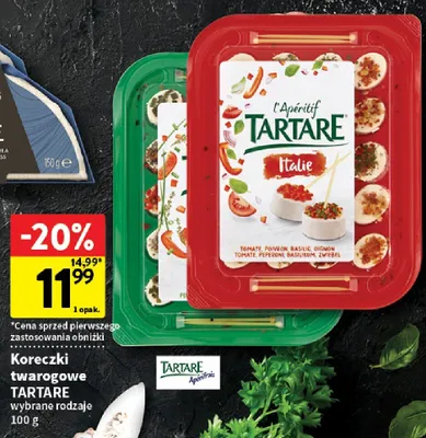 Koreczki twarogowe Tartare promocja w Intermarche