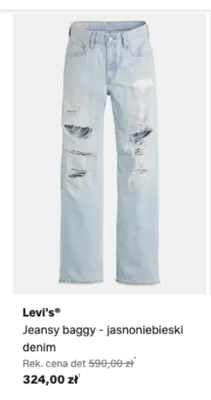 Jeansy baggy Levi's jasnoniebieski denim promocja w Lounge by Zalando