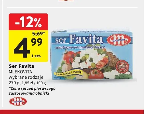 Ser Favita Mlekovita promocja w Intermarche