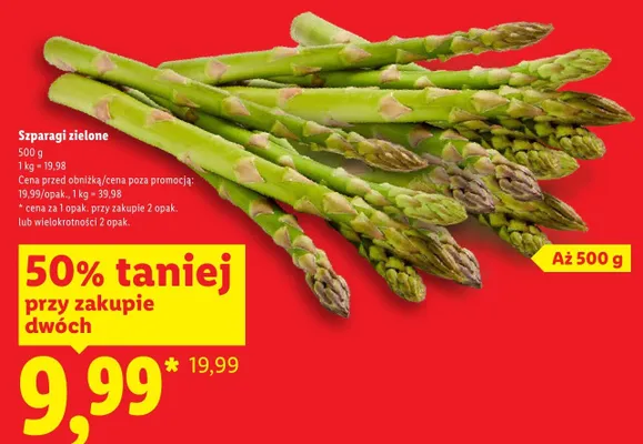 Szparagi zielone promocja w Lidl