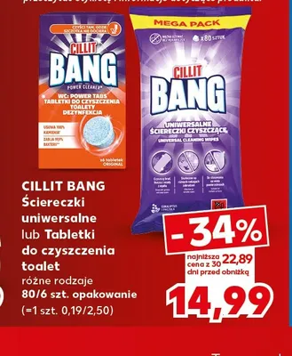 Tabletki do czyszczenia toalet Cillit Bang promocja w Kaufland