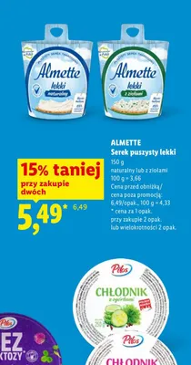 Serek puszysty lekki Almette z ziołami promocja w Lidl