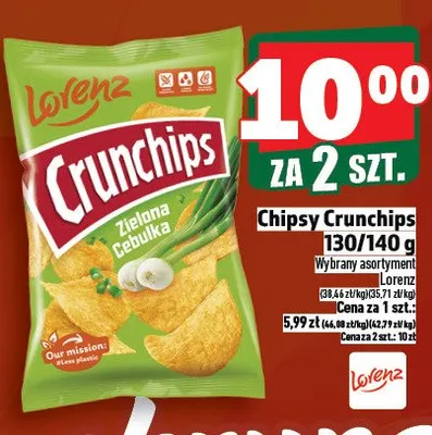Chipsy Crunchips 130/140g promocja w TOPAZ