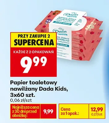 Papier toaletowy nawilżany promocja w Biedronka