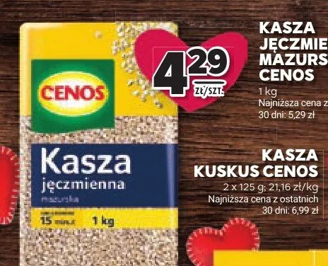 Kasza jęczmienna mazurska Cenos promocja w Stokrotka