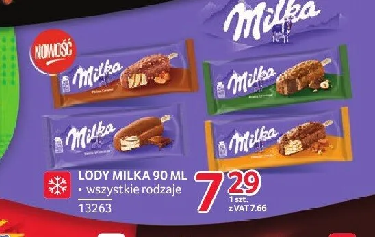 Lody Milka Classic promocja w Selgros