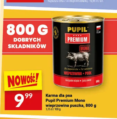 Karma dla psa Pupil Premium Mono wieprzowina puszka promocja w Twój Market