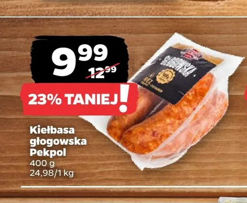 Kiełbasa głogowska Pekpol promocja w Netto