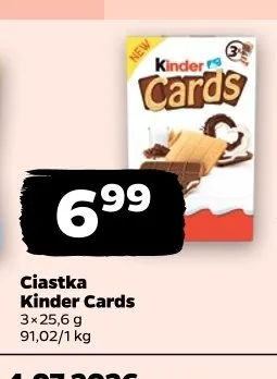 Ciastka Kinder Cards promocja w Netto