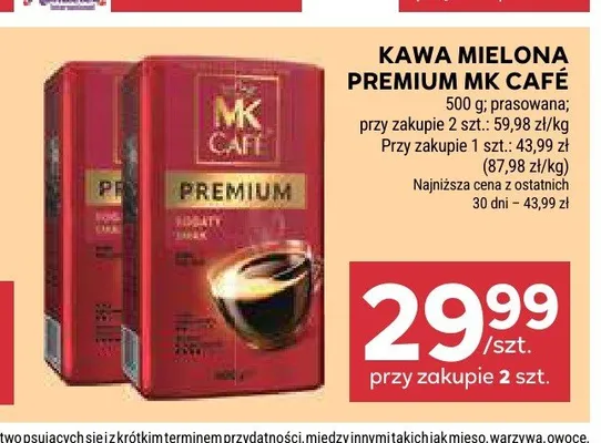 Kawa mielona Premium MK Café promocja w Stokrotka