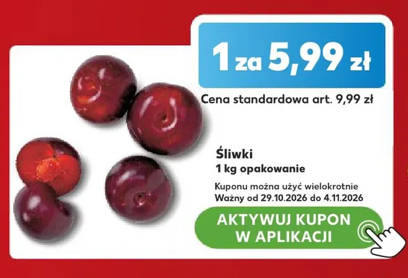 Śliwki promocja w Kaufland