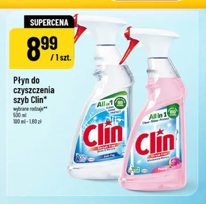 Płyn do czyszczenia szyb Clin All in 1 Streak Free Windows & Mirrors Peony promocja w POLOmarket