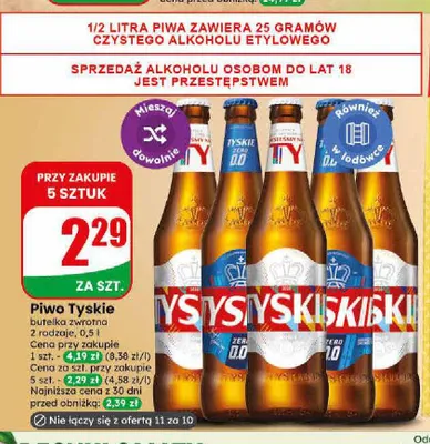 Piwo Tyskie Gronie promocja w Dino