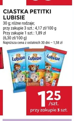 Ciastka Petitki Lubisie promocja w Stokrotka