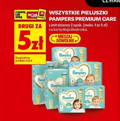 Pieluszki Pampers Premium Care promocja w Biedronka