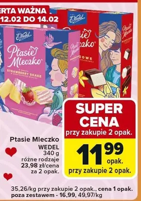 Ptasie Mleczko różne rodzaje promocja w Carrefour Express