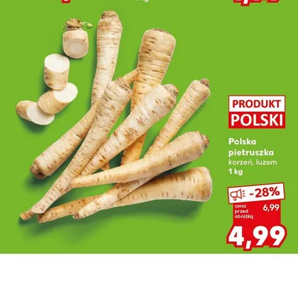 Pietruszka korzeń luzem polska promocja w Kaufland