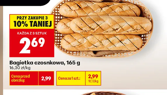 Bagietka czosnkowa promocja w Biedronka
