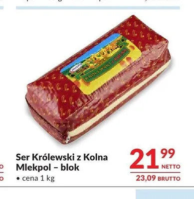Ser Królewski z Kolna Mlekpol blok promocja w Makro