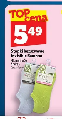Stopki bezszwowe Invisible Bamboo Andrea promocja w TOPAZ