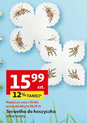 Serwetka do koszyczka promocja w Auchan