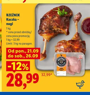 Nogi z kaczki Rzeźnik promocja w Lidl