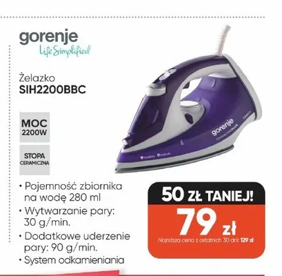 Żelazko Gorenje SIH2200BBC promocja w Max Elektro
