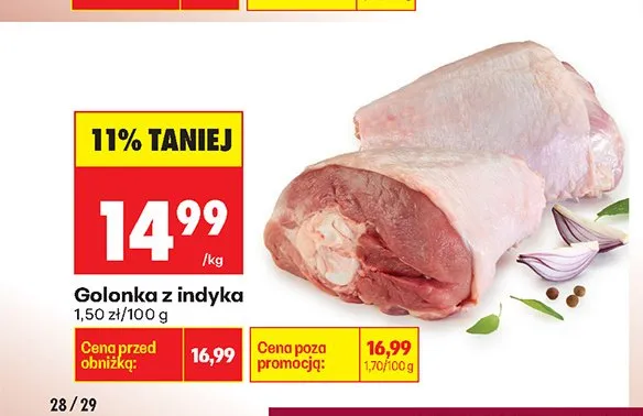 Golonka z indyka promocja w Biedronka