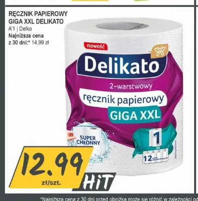 Ręcznik papierowy Giga XXL Delikato promocja w Słoneczko
