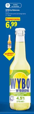 Drink WYBO by Wyborowa Lemon & lime spritz promocja w Lidl