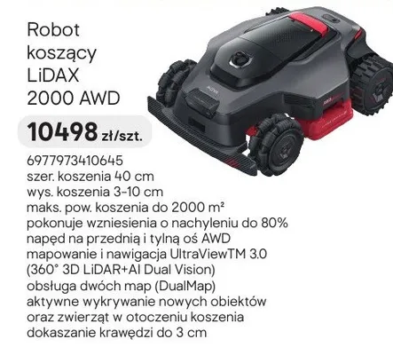 Robot koszący LiDAX 2000 AWD promocja w Castorama