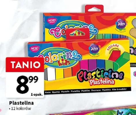 Plastelina Colorino Kids Kwadratowa 12 kolorów promocja w Intermarche
