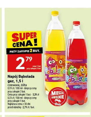 Napój Bąbolada gaz czerwona promocja w Twój Market