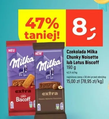 Czekolada Milka Chunky Noisette promocja w Dealz