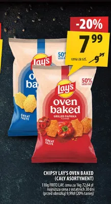 Chipsy Lay's Oven Baked solone promocja w Arhelan