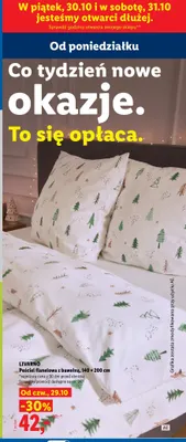 Pościel flanelowa z bawełną Livarno 140x200 cm promocja w Lidl