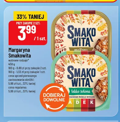 Margaryna Smakowita o smaku masła promocja w POLOmarket