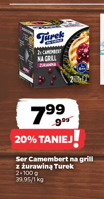 Ser Camembert na grill z żurawiną Turek 2-pak 100 g promocja w Netto