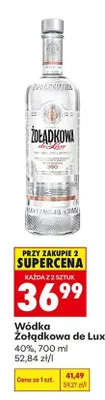 Wódka Żołądkowa de Luxe 40% promocja w Biedronka