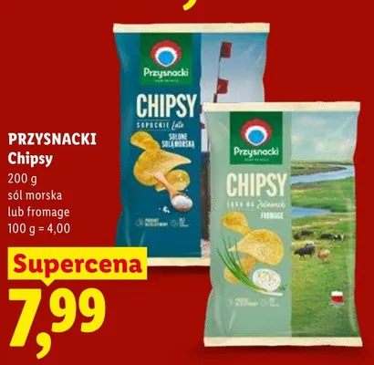 Chipsy PRZYSNACKI fromage promocja w Lidl