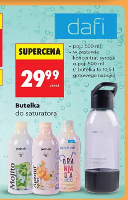 Butelka do saturatora Dafi PushAir promocja w Biedronka