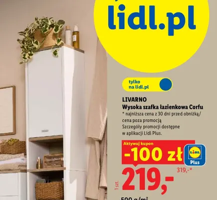 Wysoka szafka łazienkowa Livarno Corfu promocja w Lidl