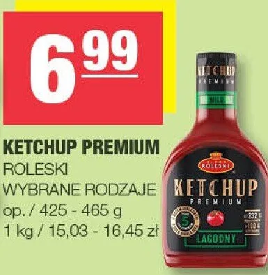 Ketchup premium Roleski promocja w SPAR