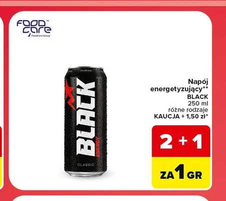 Napój energetyzujący Black promocja w Carrefour
