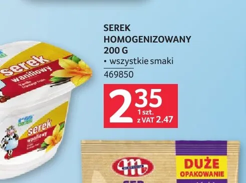Serek homogenizowany Rolmlecz promocja w Selgros