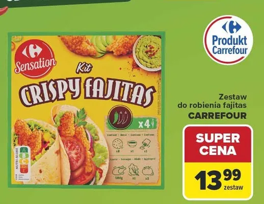 Zestaw do robienia fajitas Sensation Kit Crispy Fajitas promocja w Carrefour