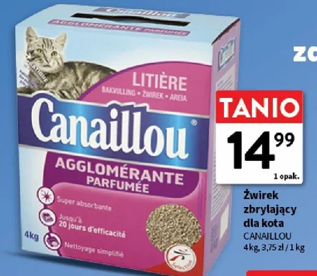 Żwirek zbrylający dla kota Canaillou promocja w Intermarche