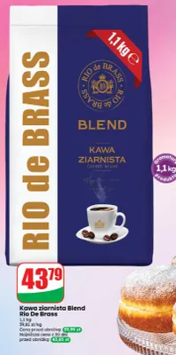 Kawa ziarnista Blend Rio De Brass promocja w Dino