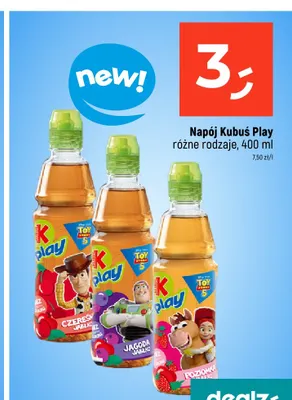 Napój Kubuś Play jagoda jabłko promocja w Dealz